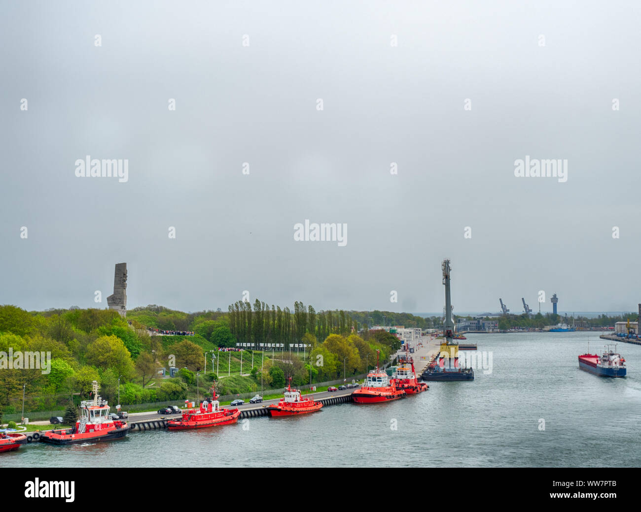 Nouveau Port De Gdansk, Pologne Banque D'Images