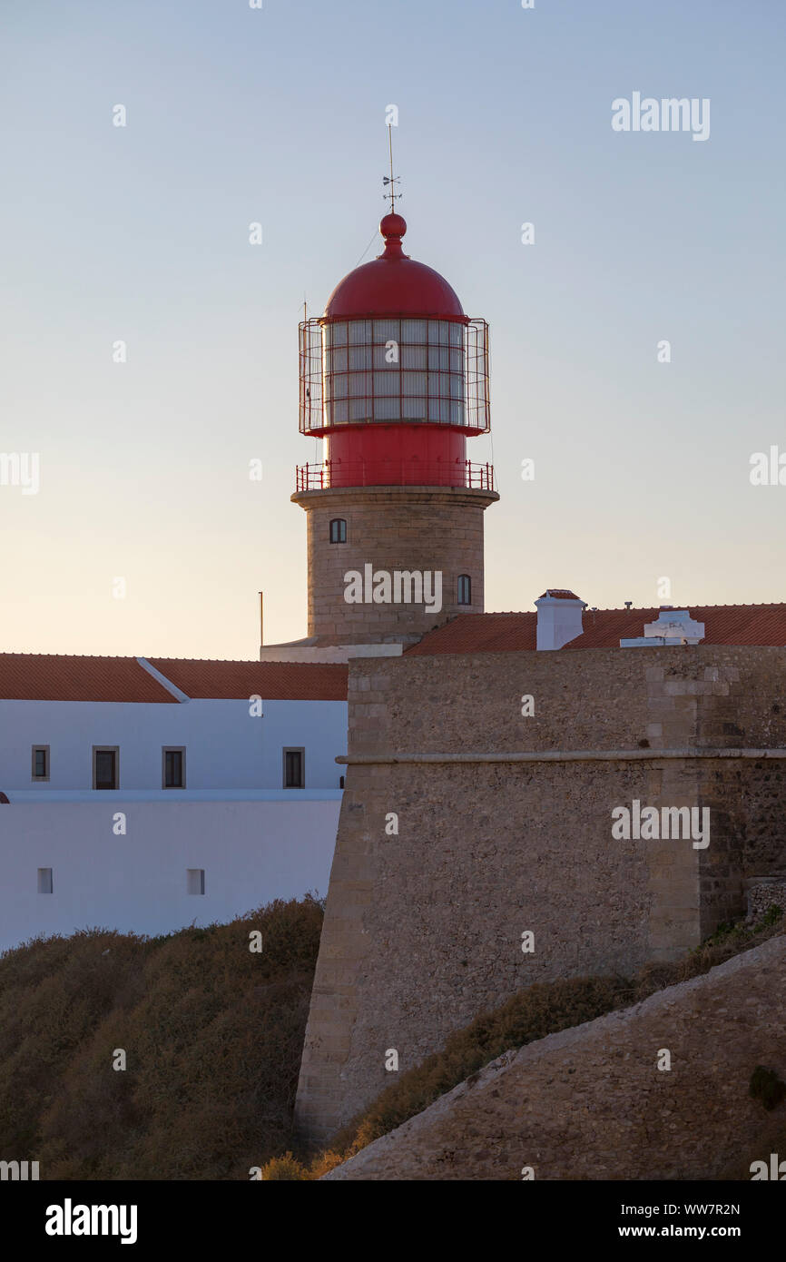 Portugal, Algarve, Lagos, phare Cabo de Sao Vincente Banque D'Images