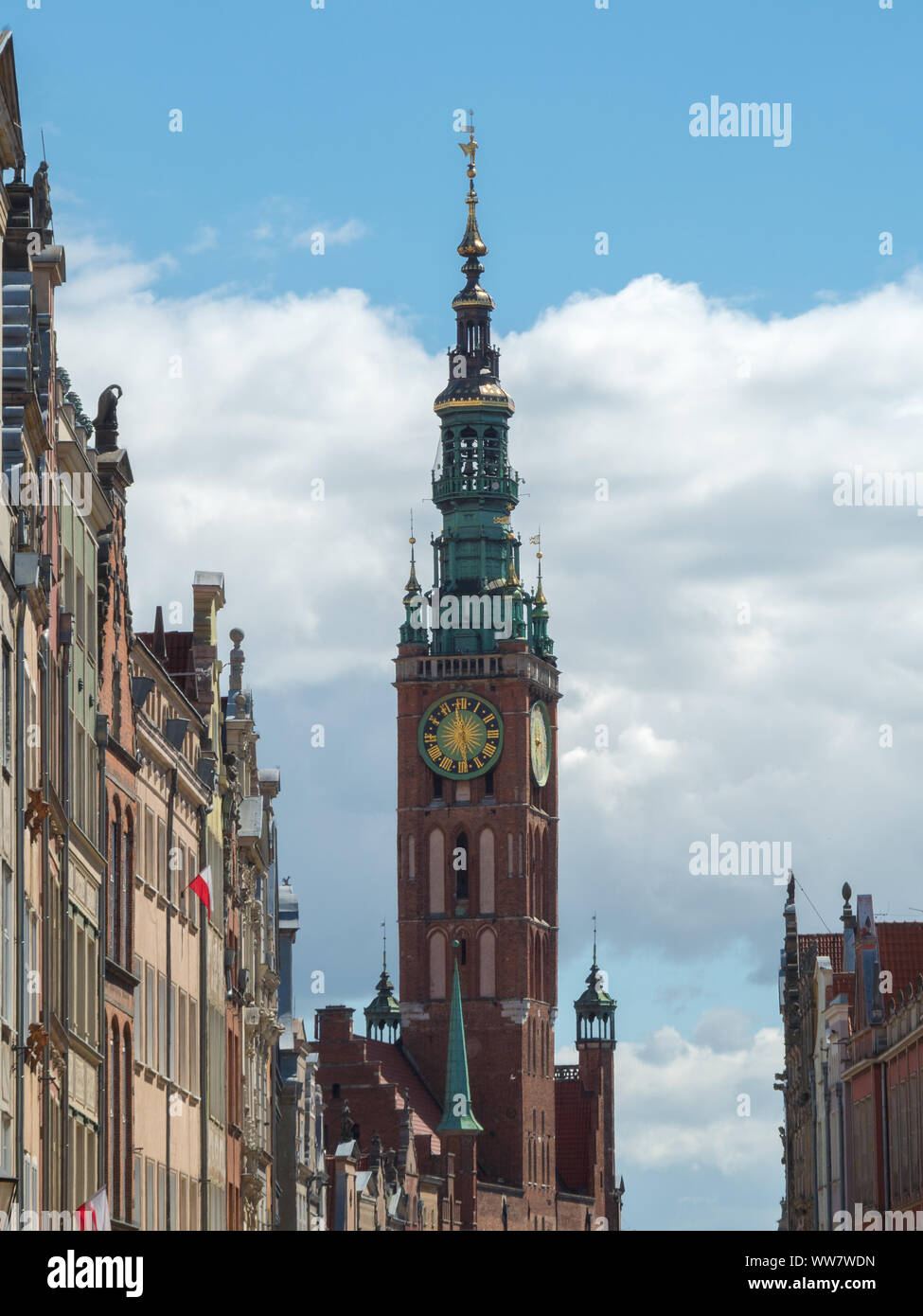 Tour de ville principale située à Gdańsk, Pologne Banque D'Images
