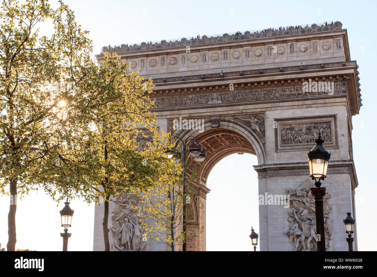Arc de triomphe du Carrousel, petit arc de triomphe à Paris, France, Europe Banque D'Images
