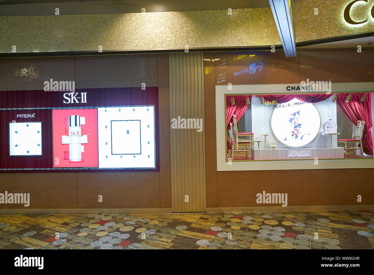 Singapour - CIRCA AVRIL 2019 : interior shot de l'aéroport Singapour Changi. Banque D'Images