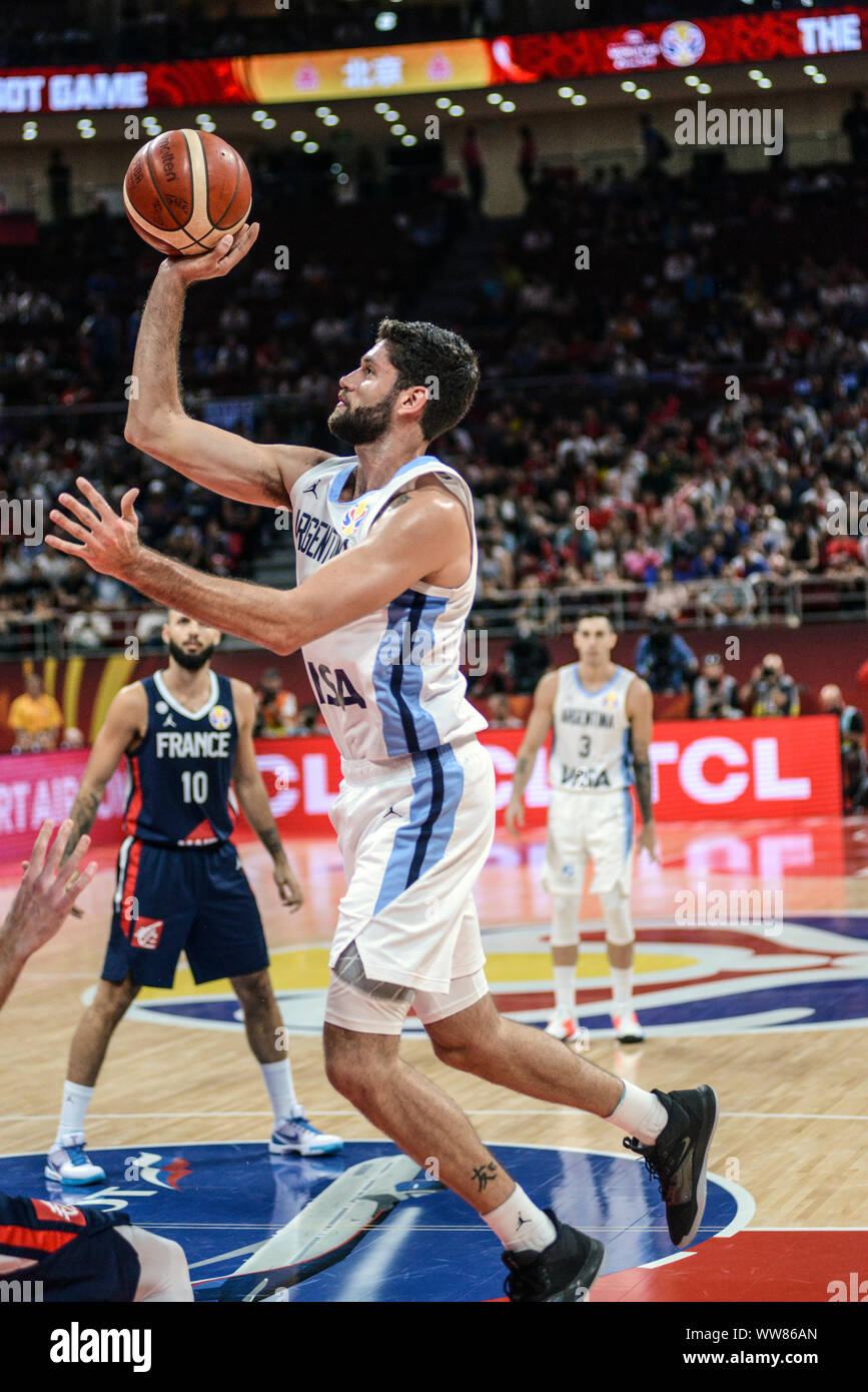 Patricio Garino (Argentine) vs France vs Chine Coupe du Monde de Basket-ball FIBA 2019, demi-finale Banque D'Images