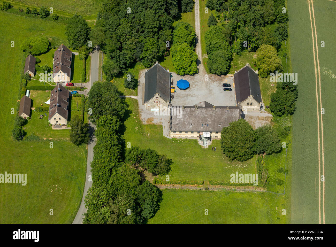 Gut, Radlinghausen Almerfeld, Brilon, Rhénanie-Palatinat, Hesse, Allemagne Banque D'Images