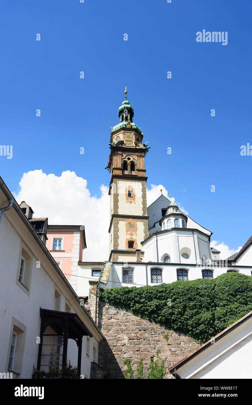 Hall in Tirol, église Herz-Jesu-Basilique (Basilique du Sacré-Cœur), de la région, Gauderfest, Tyrol, Autriche Banque D'Images