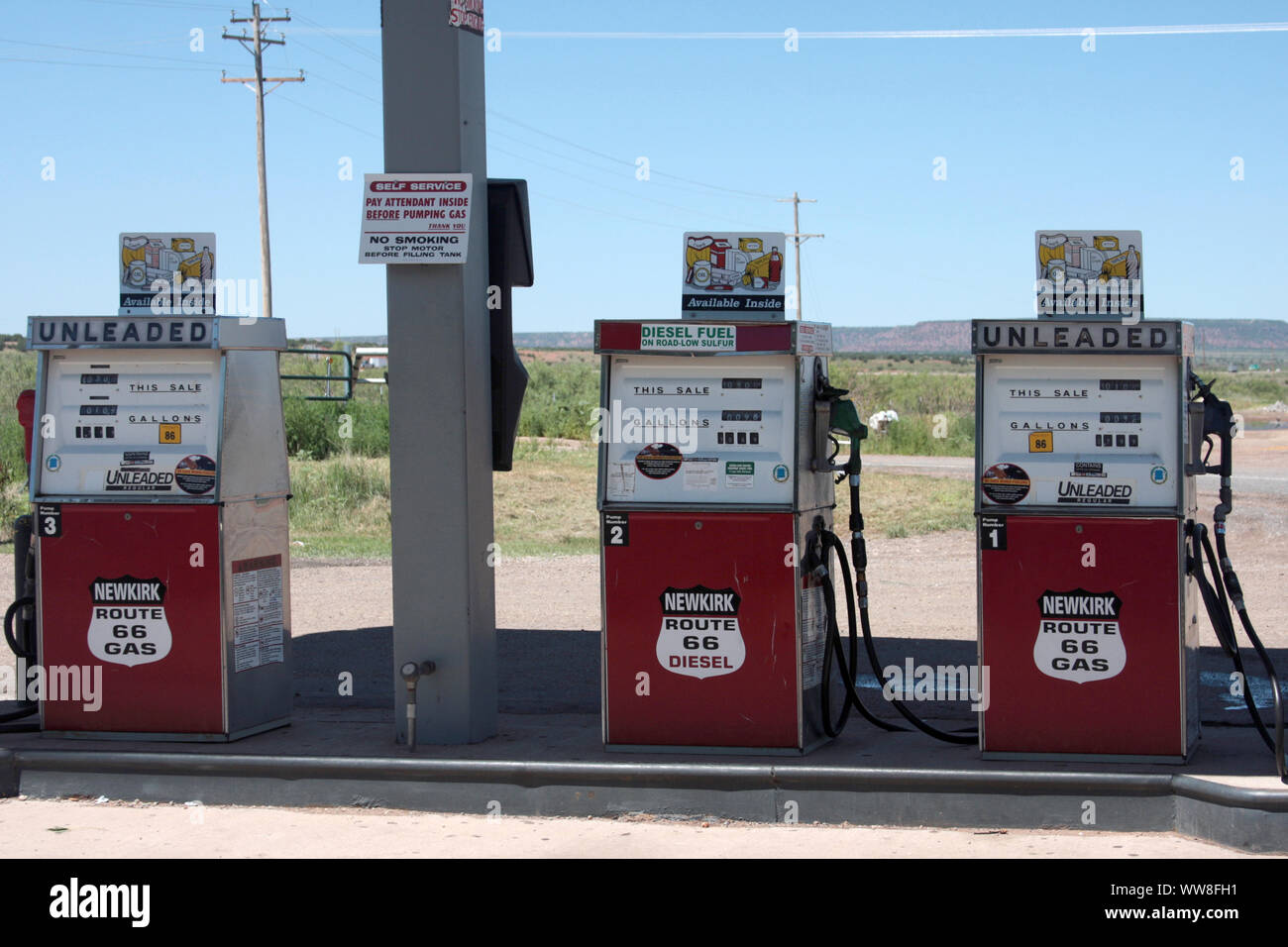 Pompes à essence dans le Nouveau Mexique, USA Banque D'Images