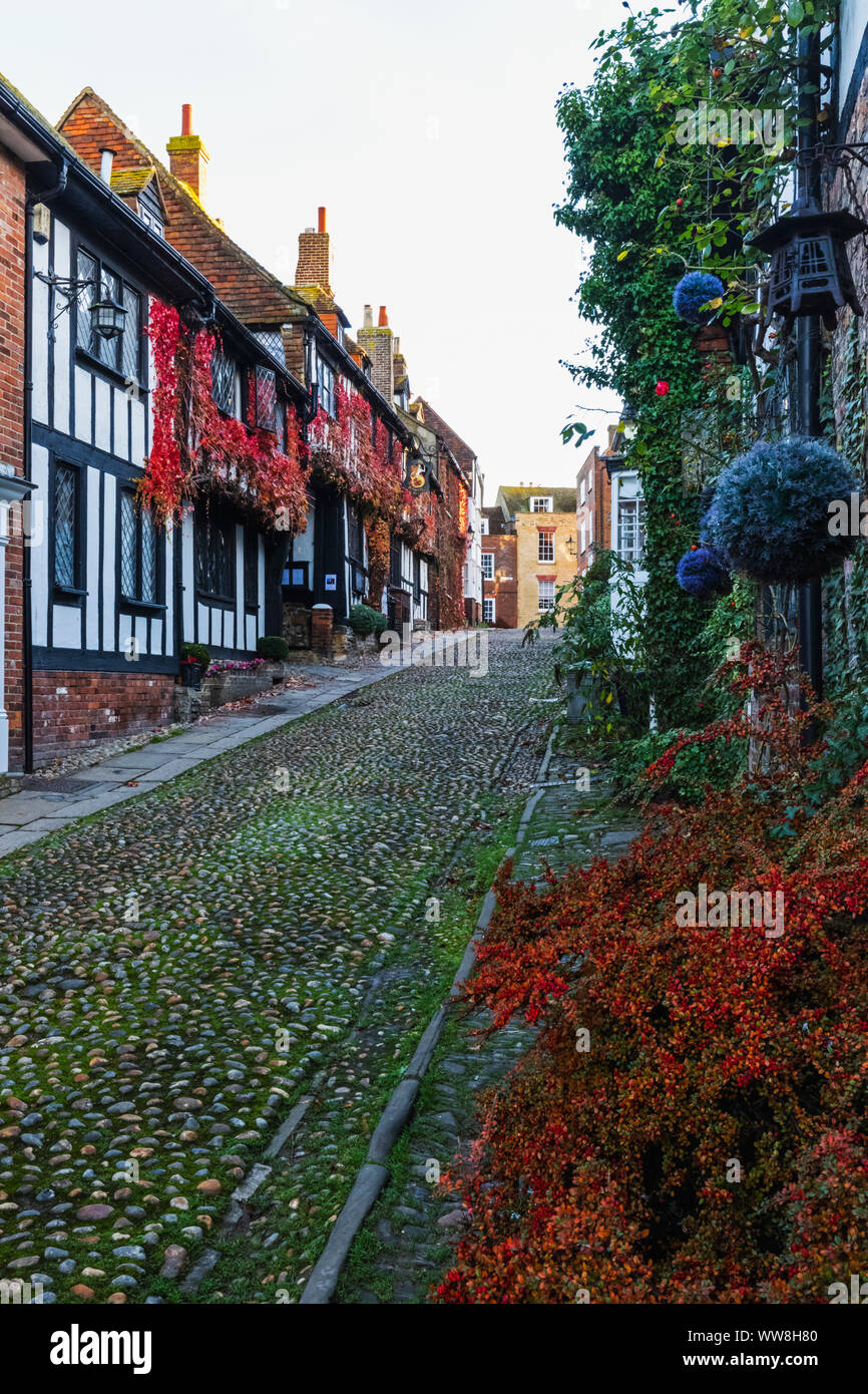 L'Angleterre, l'East Sussex, le seigle, le Mermaid Street, the Mermaid Inn Hôtel et pub Banque D'Images