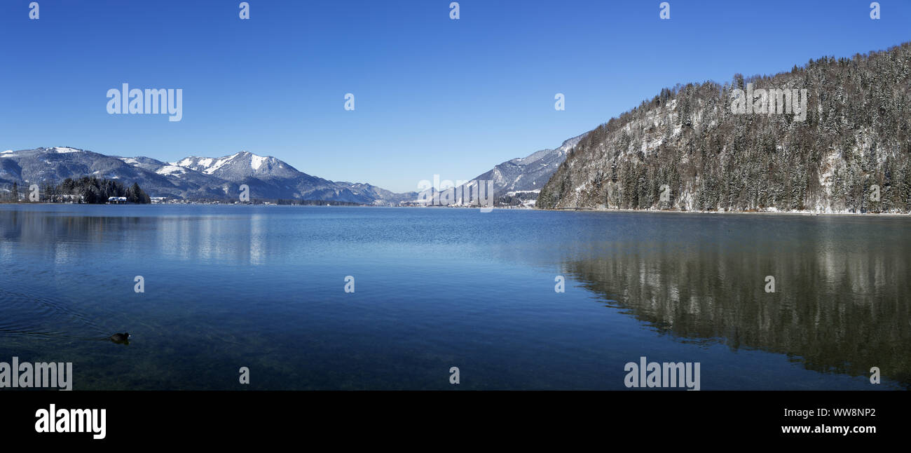 Avis de Sankt Wolfgang sur le Lac Wolfgang de Strobl, région du Salzkammergut, à Salzbourg (Autriche), de l'état Banque D'Images