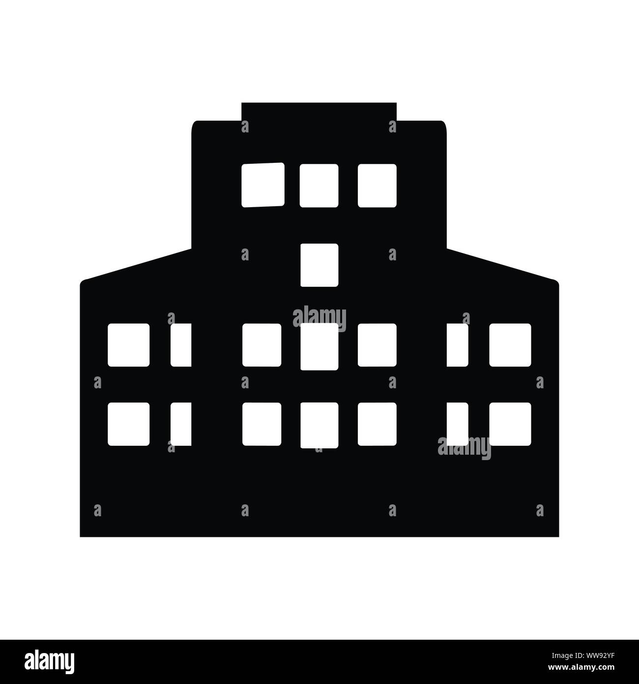 Appartement, maison, immeuble, Hôtel, hôpital, l'icône de bureau Illustration de Vecteur