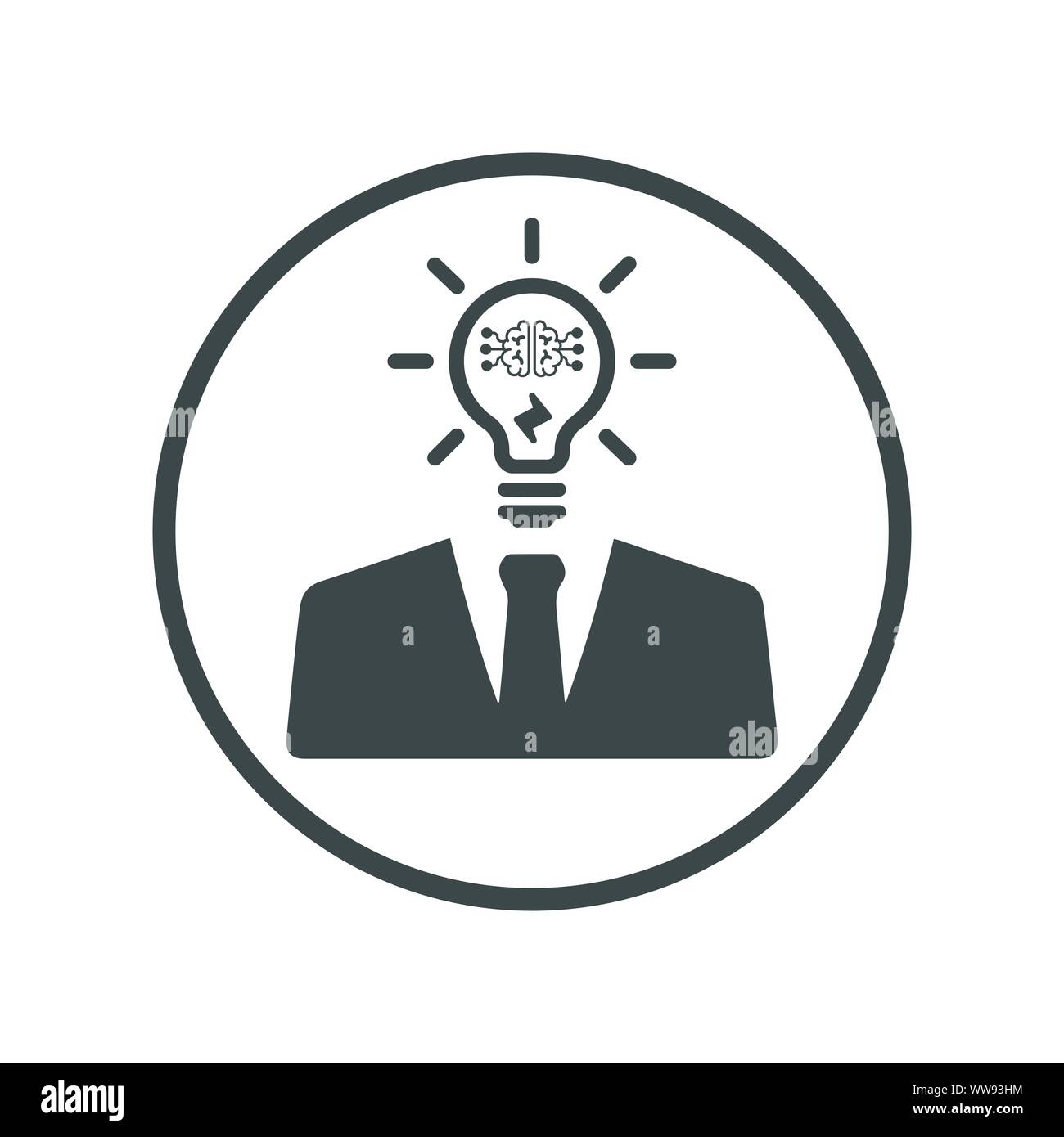 Beau design et totalement modifiable, la pensée d'affaires idée générer, idée intelligente pour l'icône d'impression commerciale, media, web ou n'importe quel type de projets de conception. Illustration de Vecteur