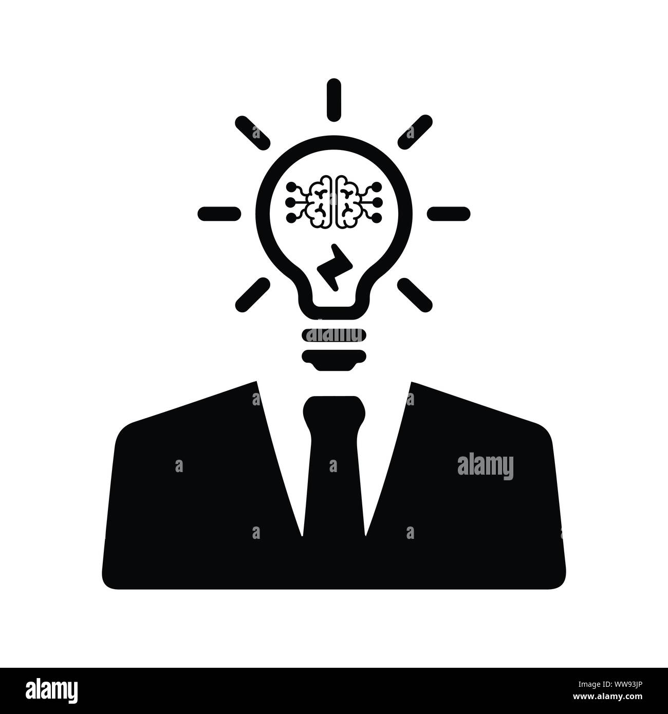 Beau design et totalement modifiable, la pensée d'affaires idée générer, idée intelligente pour l'icône d'impression commerciale, media, web ou n'importe quel type de projets de conception. Illustration de Vecteur