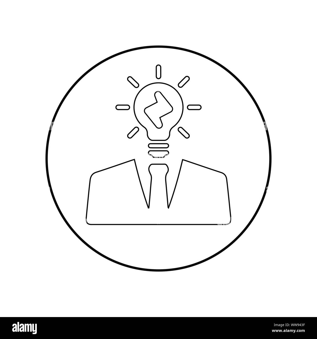 Beau design et totalement modifiable, la pensée d'affaires idée générer, idée intelligente pour l'icône d'impression commerciale, media, web ou n'importe quel type de projets de conception. Illustration de Vecteur