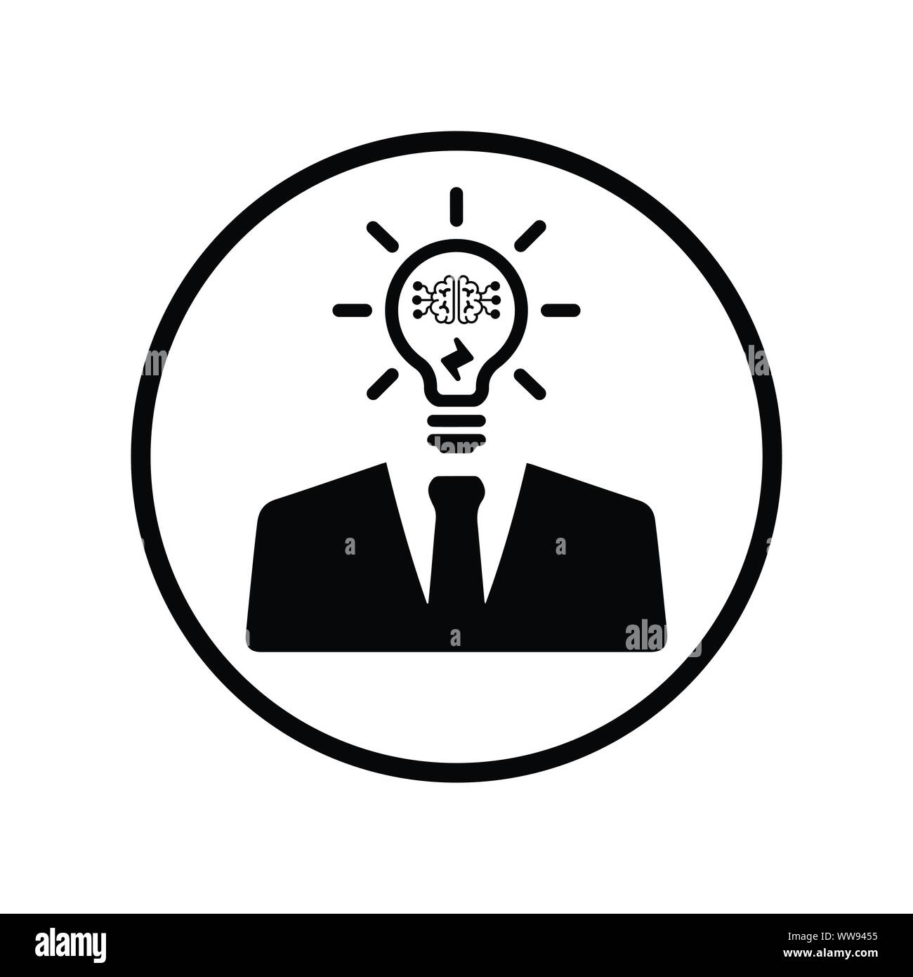 Beau design et totalement modifiable, la pensée d'affaires idée générer, idée intelligente pour l'icône d'impression commerciale, media, web ou n'importe quel type de projets de conception. Illustration de Vecteur