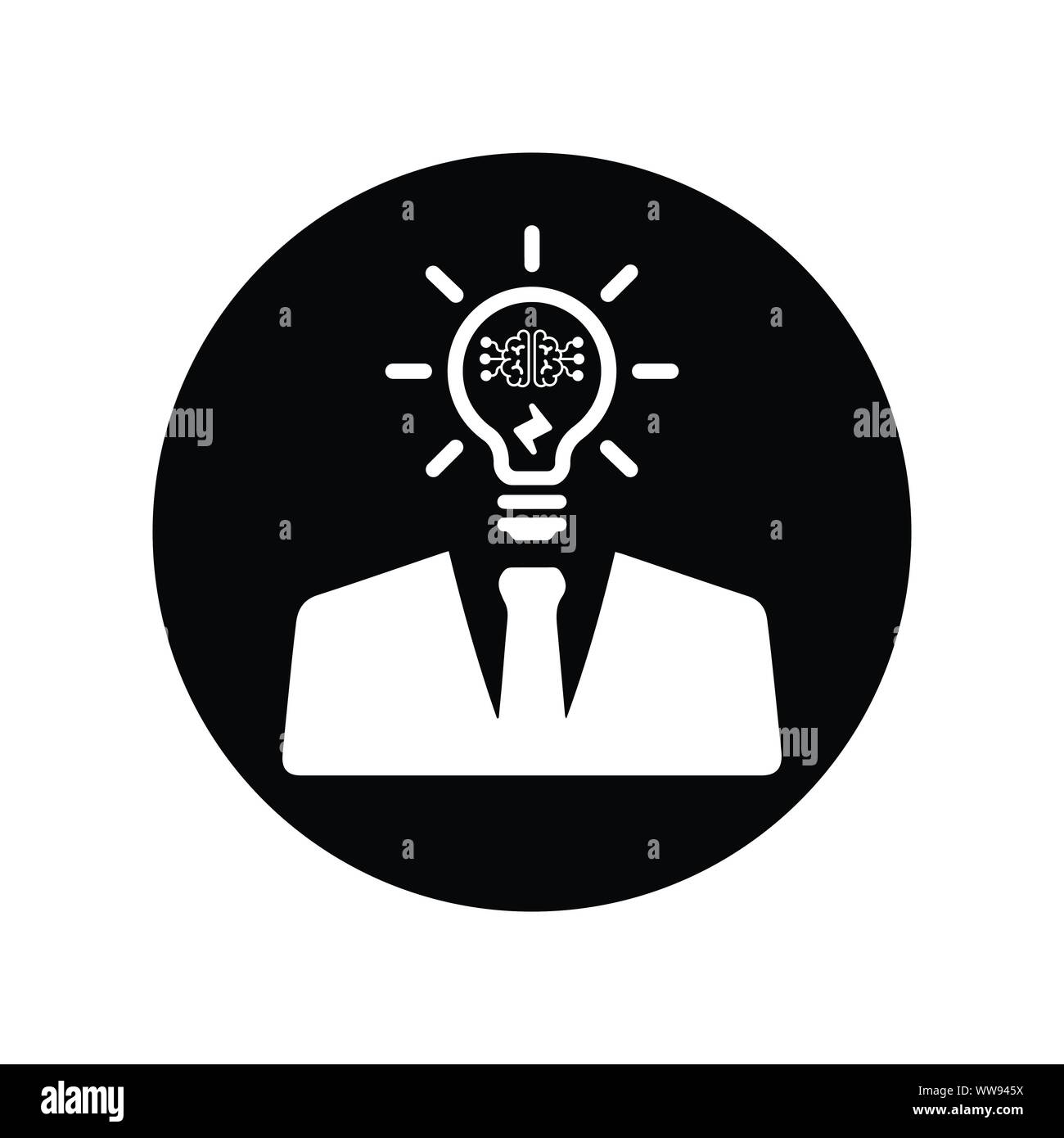 Beau design et totalement modifiable, la pensée d'affaires idée générer, idée intelligente pour l'icône d'impression commerciale, media, web ou n'importe quel type de projets de conception. Illustration de Vecteur