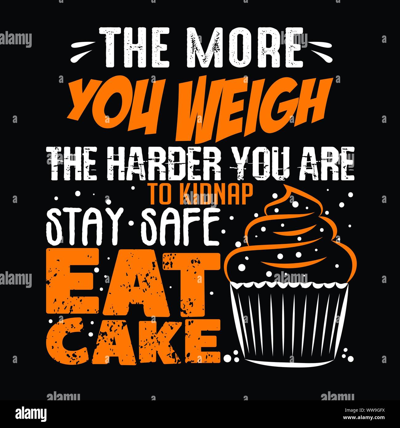 Plus vous le poids plus difficile, bon pour imprimer Illustration de Vecteur