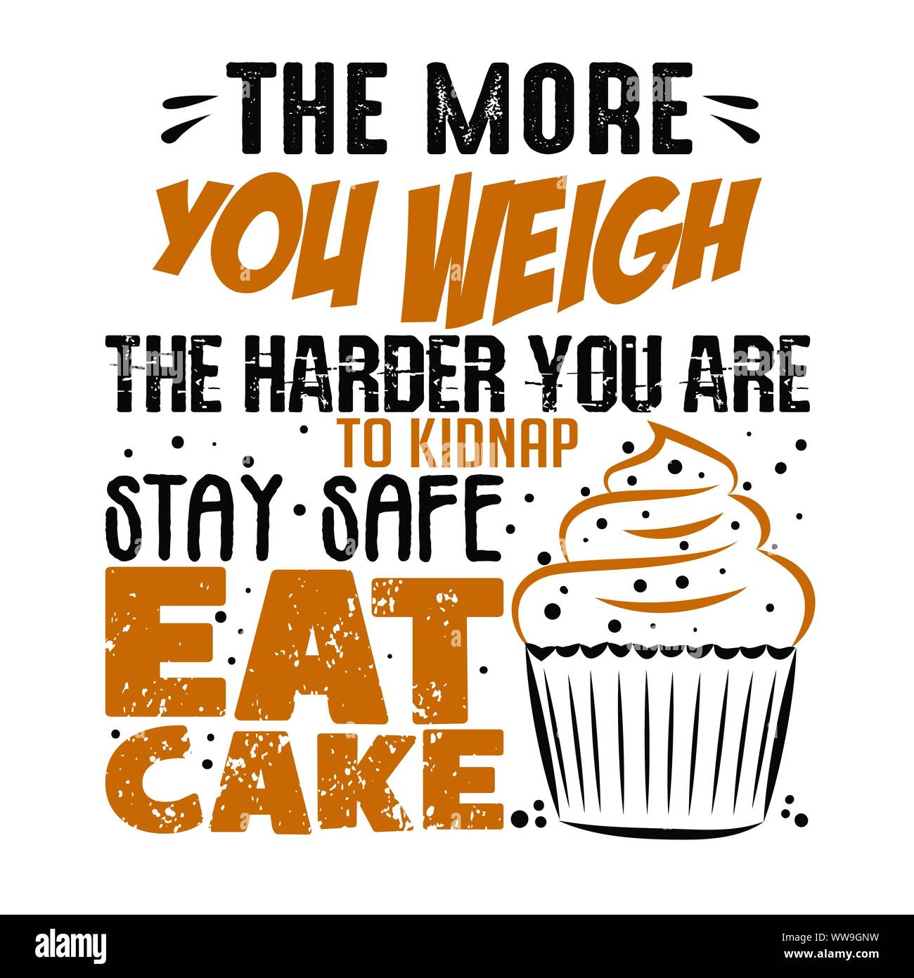 Plus vous le poids plus difficile, bon pour imprimer Illustration de Vecteur