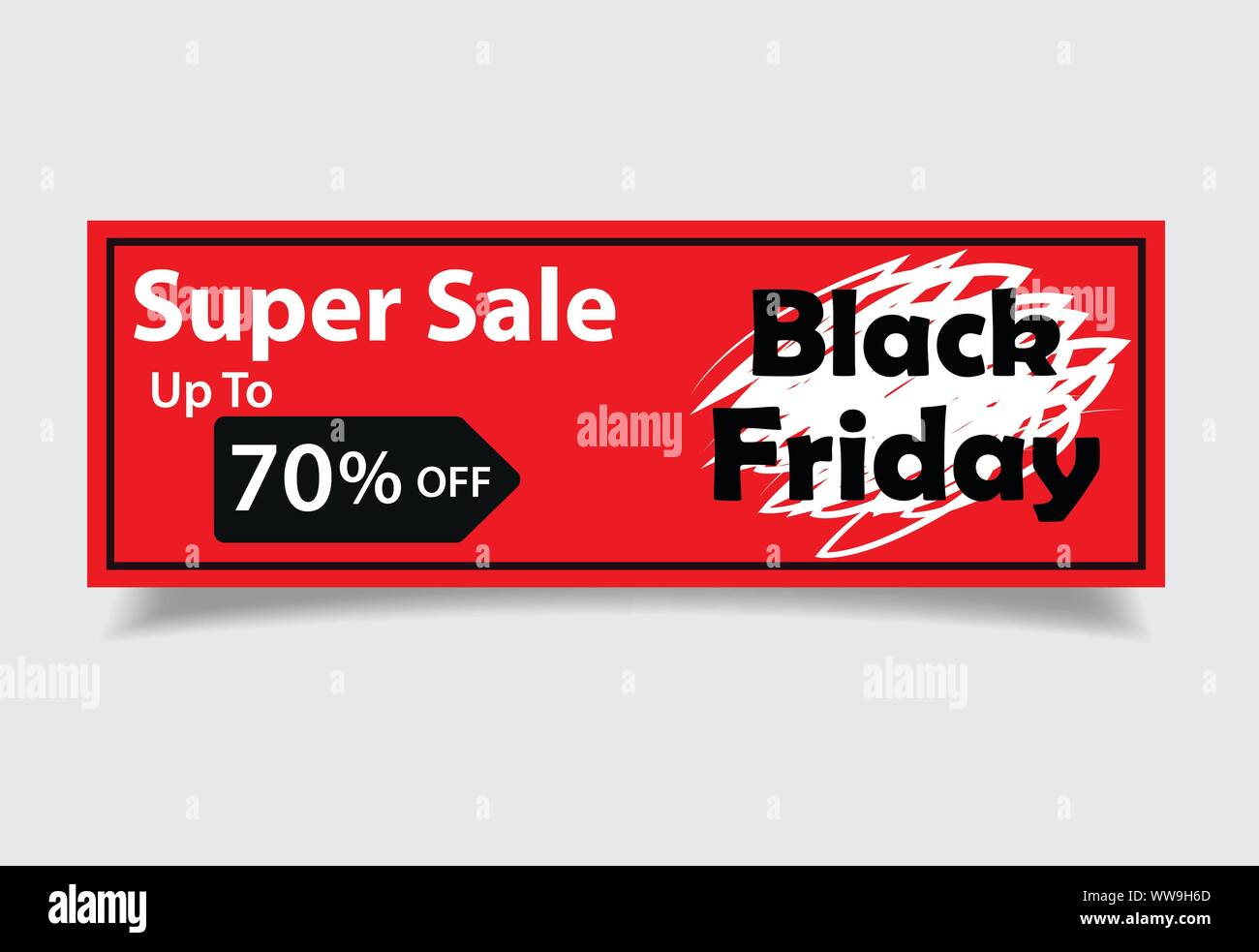 Vector illustration bannière vente vendredi noir Illustration de Vecteur