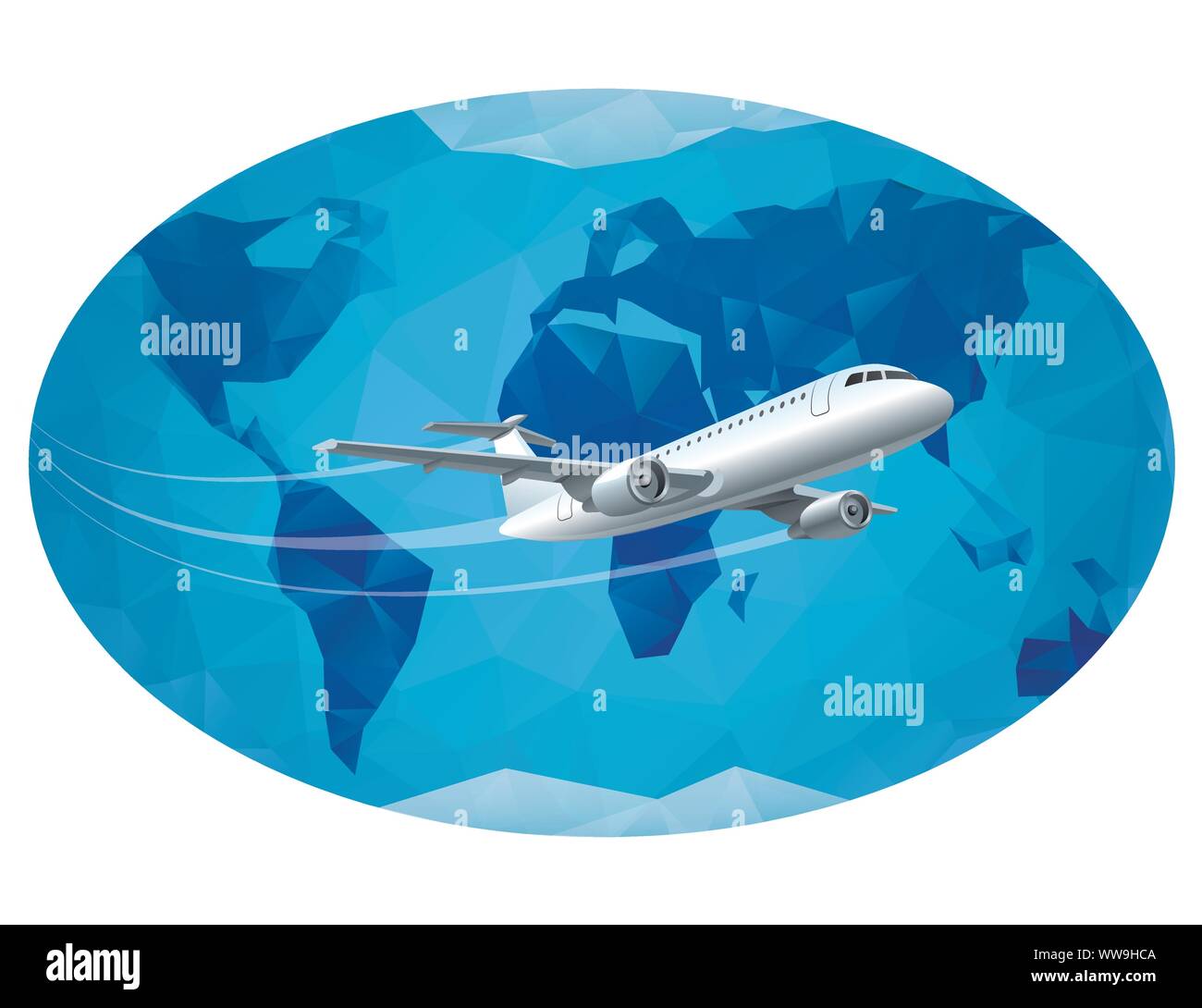 Voyage autour du monde d'air Illustration de Vecteur