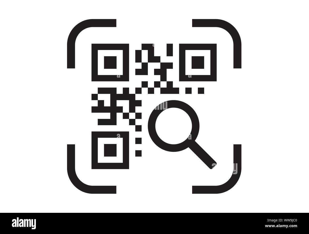 lecteur de code qr Illustration de Vecteur