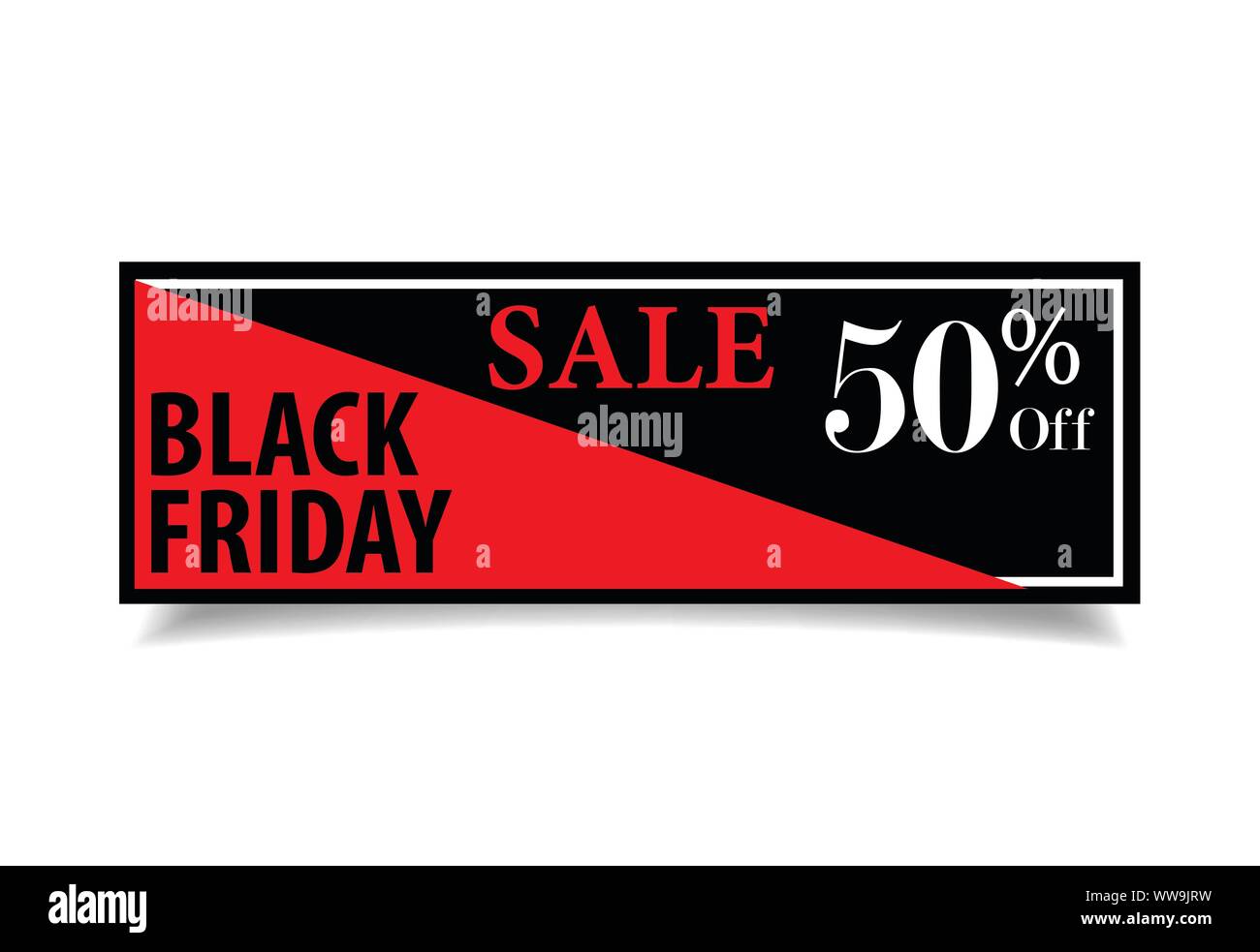 Vector illustration bannière vente vendredi noir Illustration de Vecteur