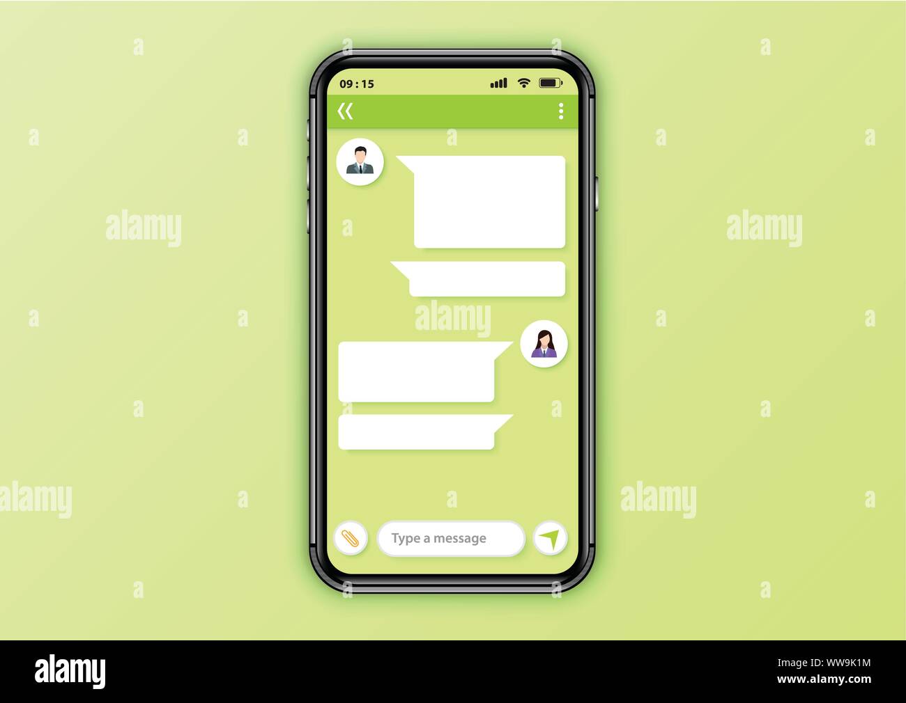 Vector illustration de l'interface utilisateur messages chat Illustration de Vecteur