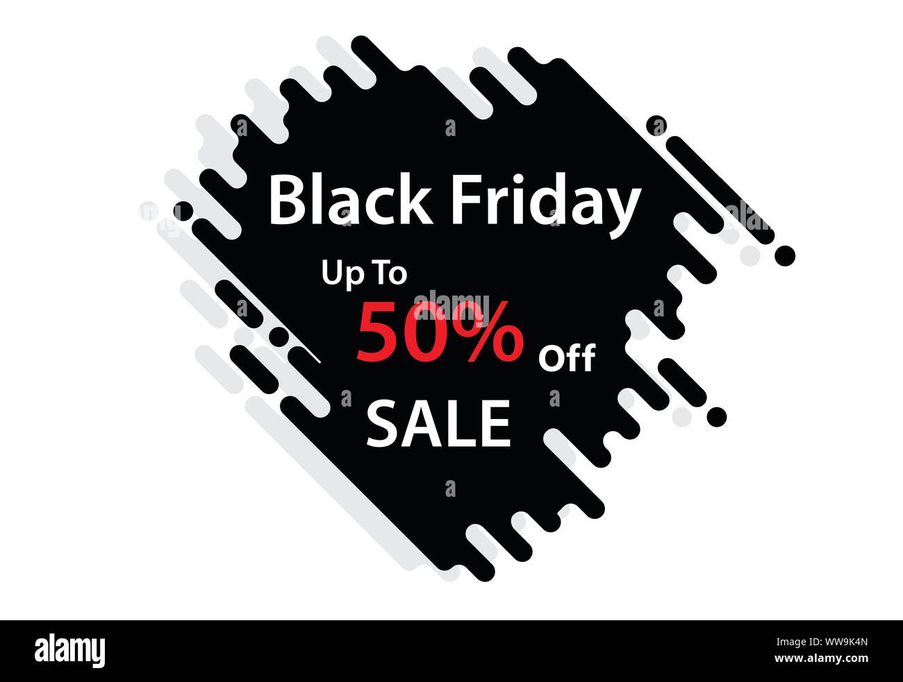 Vector illustration bannière vente vendredi noir Illustration de Vecteur