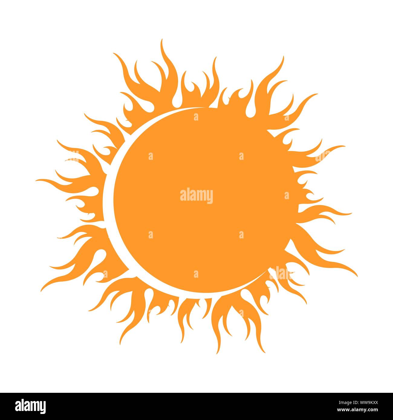 Yellow sun burst star icône Sun logo design vector illustration d'un élément de soleil Illustration de Vecteur