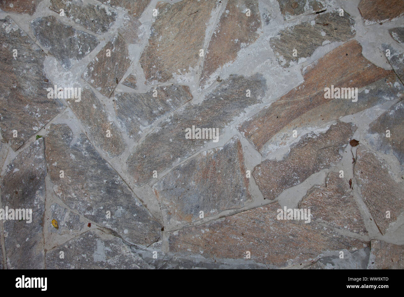 Texture de fond d'un chemin de pierre dans un jardin Banque D'Images