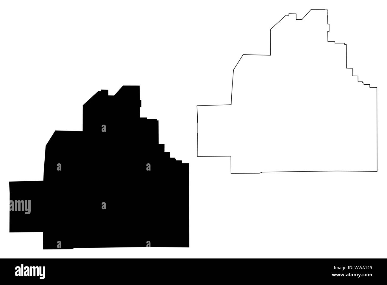 Comté de Bibb, Alabama (comtés de l'Alabama, États-Unis d'Amérique,USA, États-Unis, US) map vector illustration, scribble sketch carte Bibb Illustration de Vecteur