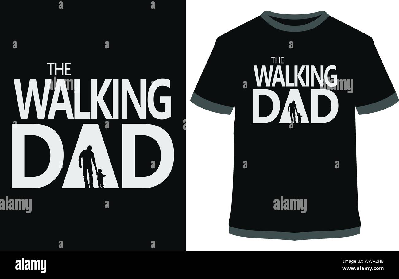 Le PÈRE MARCHE Graphiques vectoriels, autocollant pour l'impression ou pour le T-shirt et affiches Illustration de Vecteur