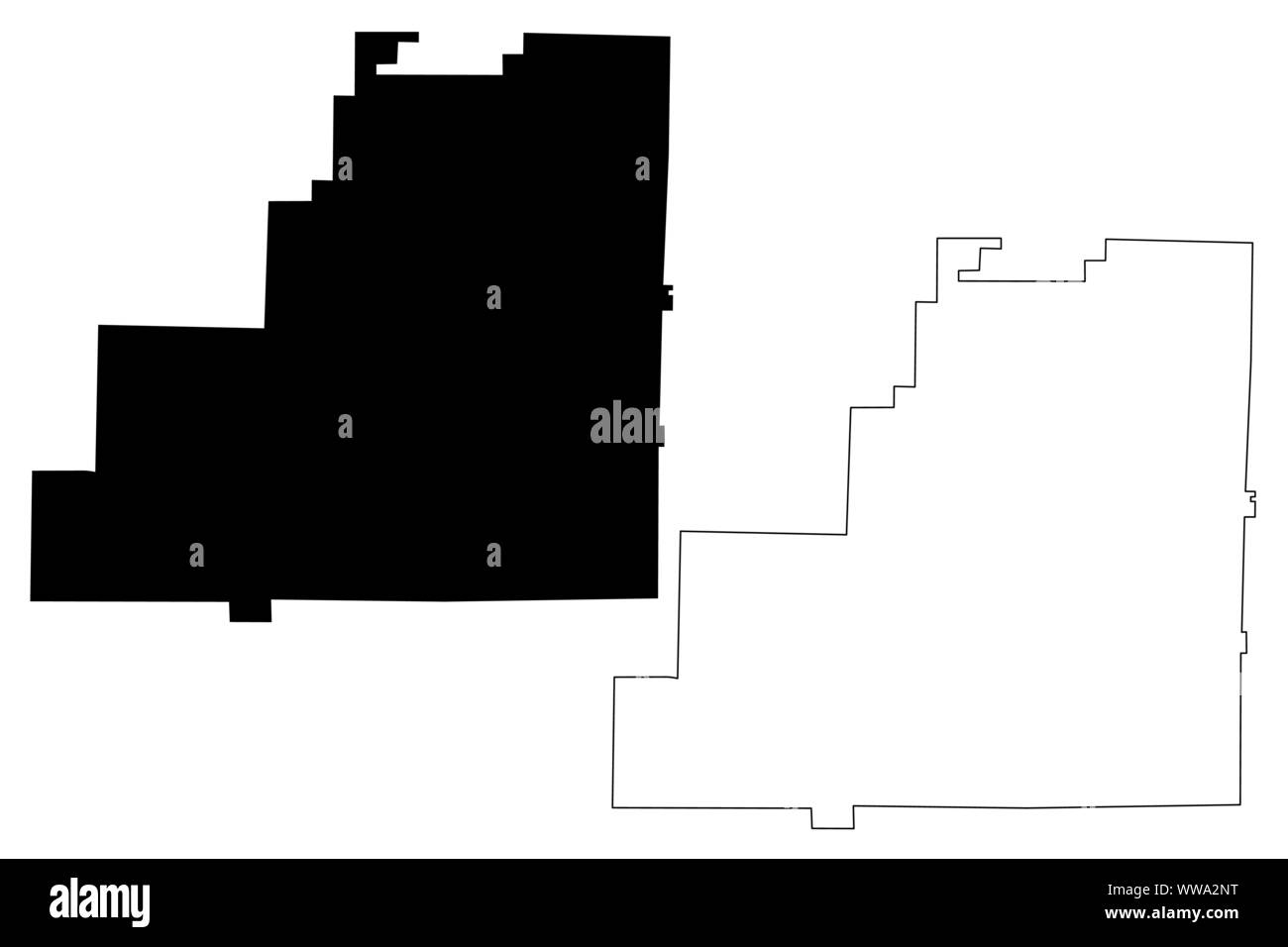 Le comté de Clay, Alabama (comtés de l'Alabama, États-Unis d'Amérique,USA, États-Unis, US) map vector illustration, scribble sketch carte d'argile Illustration de Vecteur