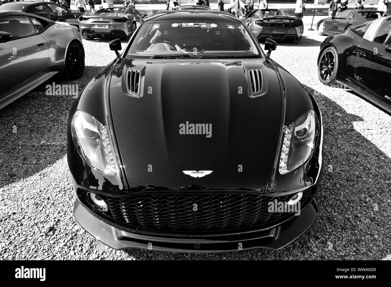 Aston Martin DBS Superleggera sur spectacle au Concours d'elégance à Blenheim Palace, le 8 septembre 2019 Banque D'Images