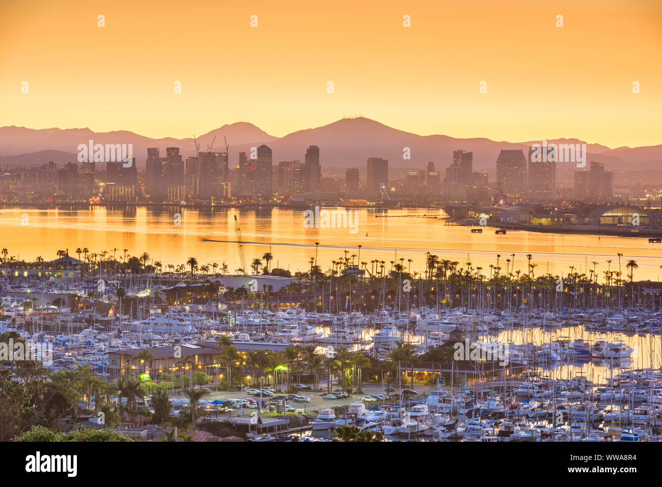 San Diego, Californie, USA cityscape sur la baie. Banque D'Images