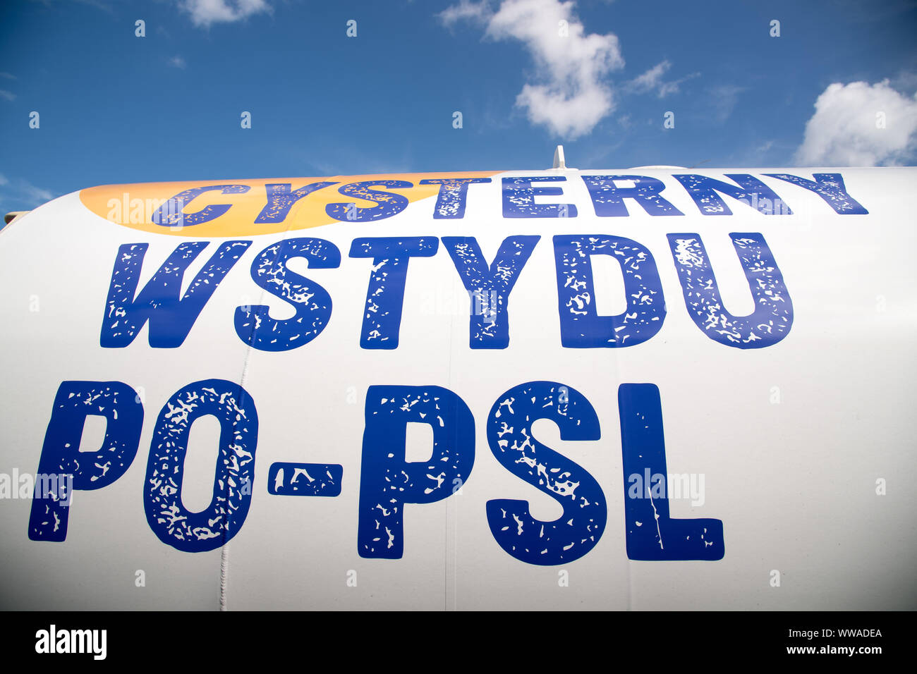 Les pétroliers de la honte PO-PSL à Gdansk, Pologne. 12 septembre 2019 © Wojciech Strozyk / Alamy Stock Photo Banque D'Images
