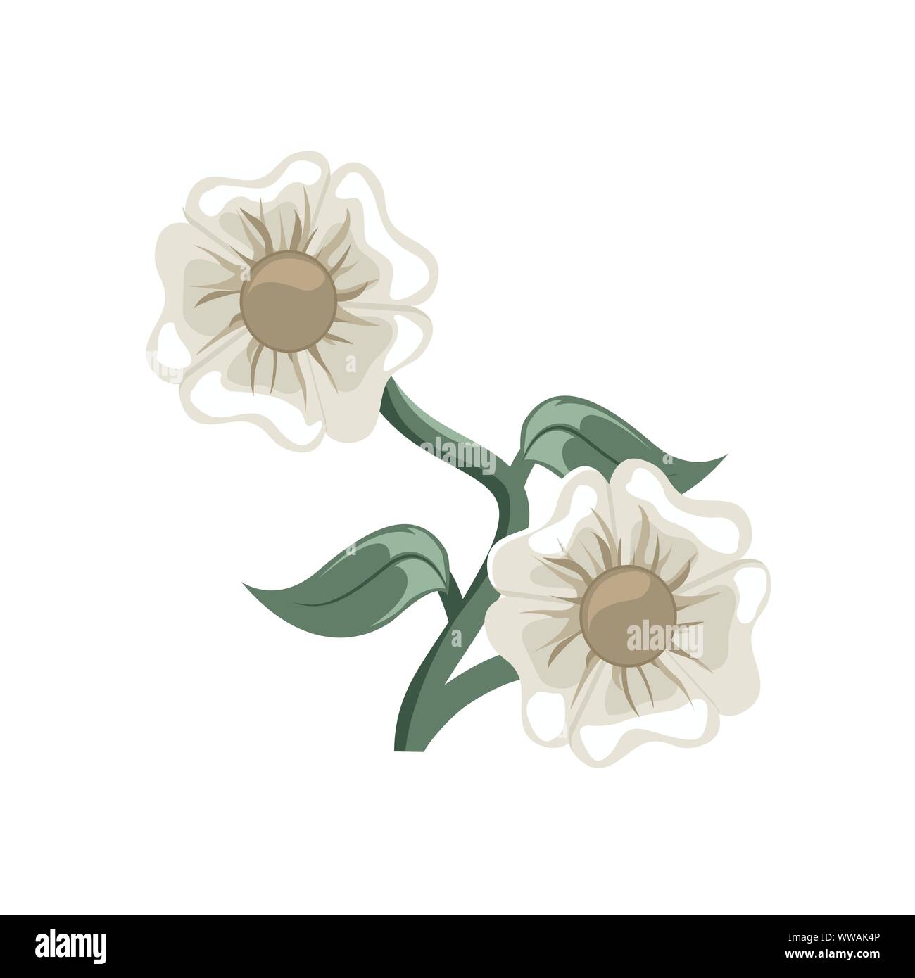 Belles fleurs blanches arrangement floral vector Illustration de Vecteur