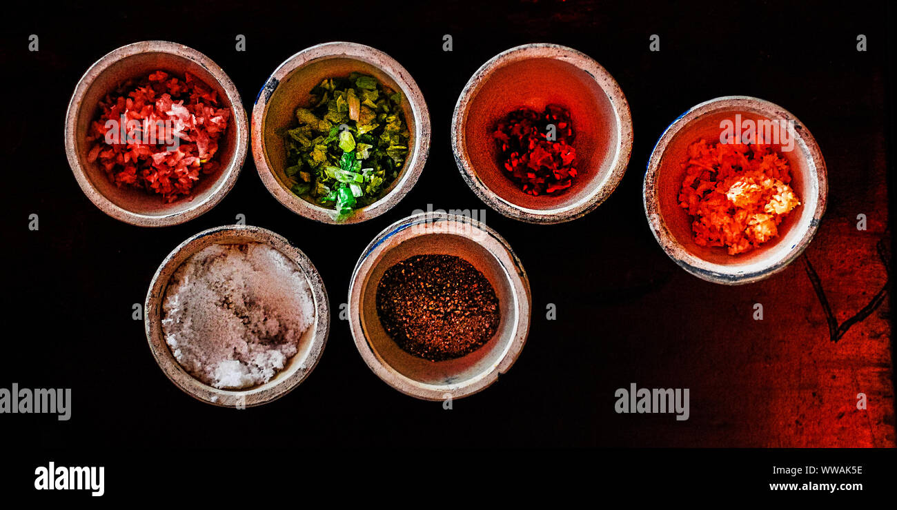 Top Shot épices indiennes Banque D'Images