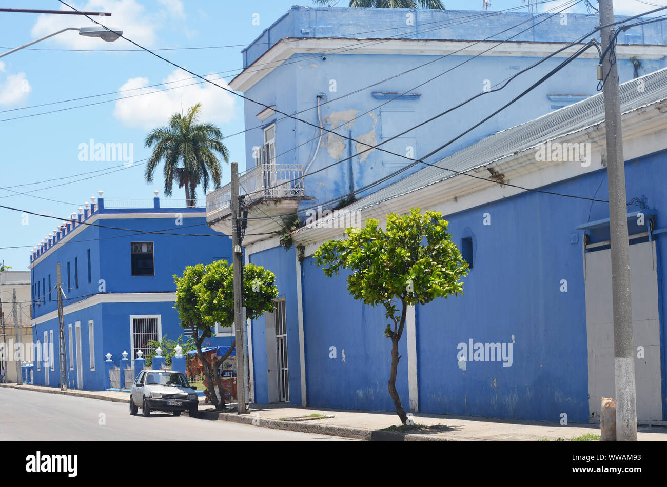 Rues de Cienfuegos, alias "la Perla del Sur", l'un des meilleurs exemples de planification urbaine du 19e siècle à Cuba Banque D'Images