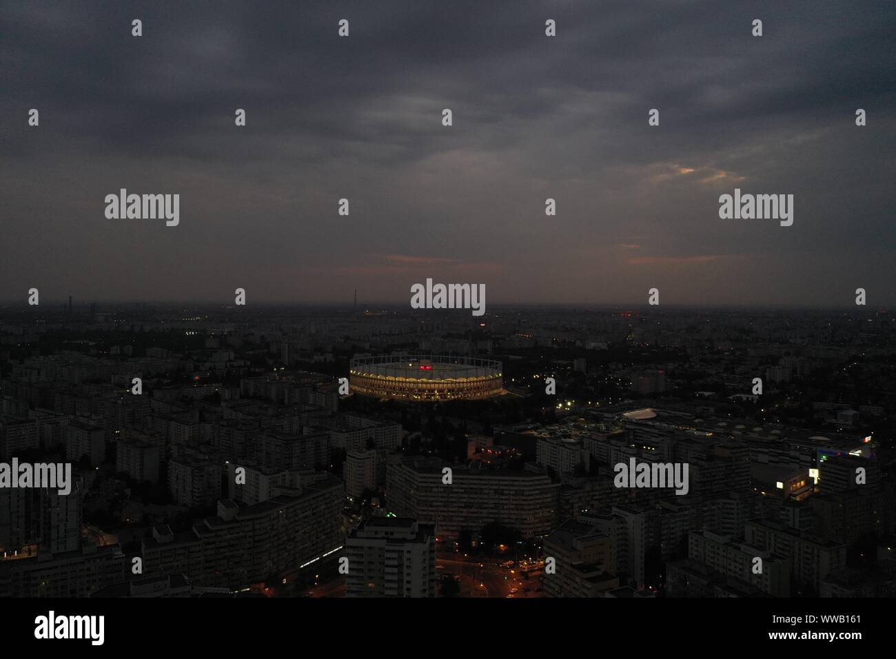 Stade National de Bucarest drone Banque D'Images