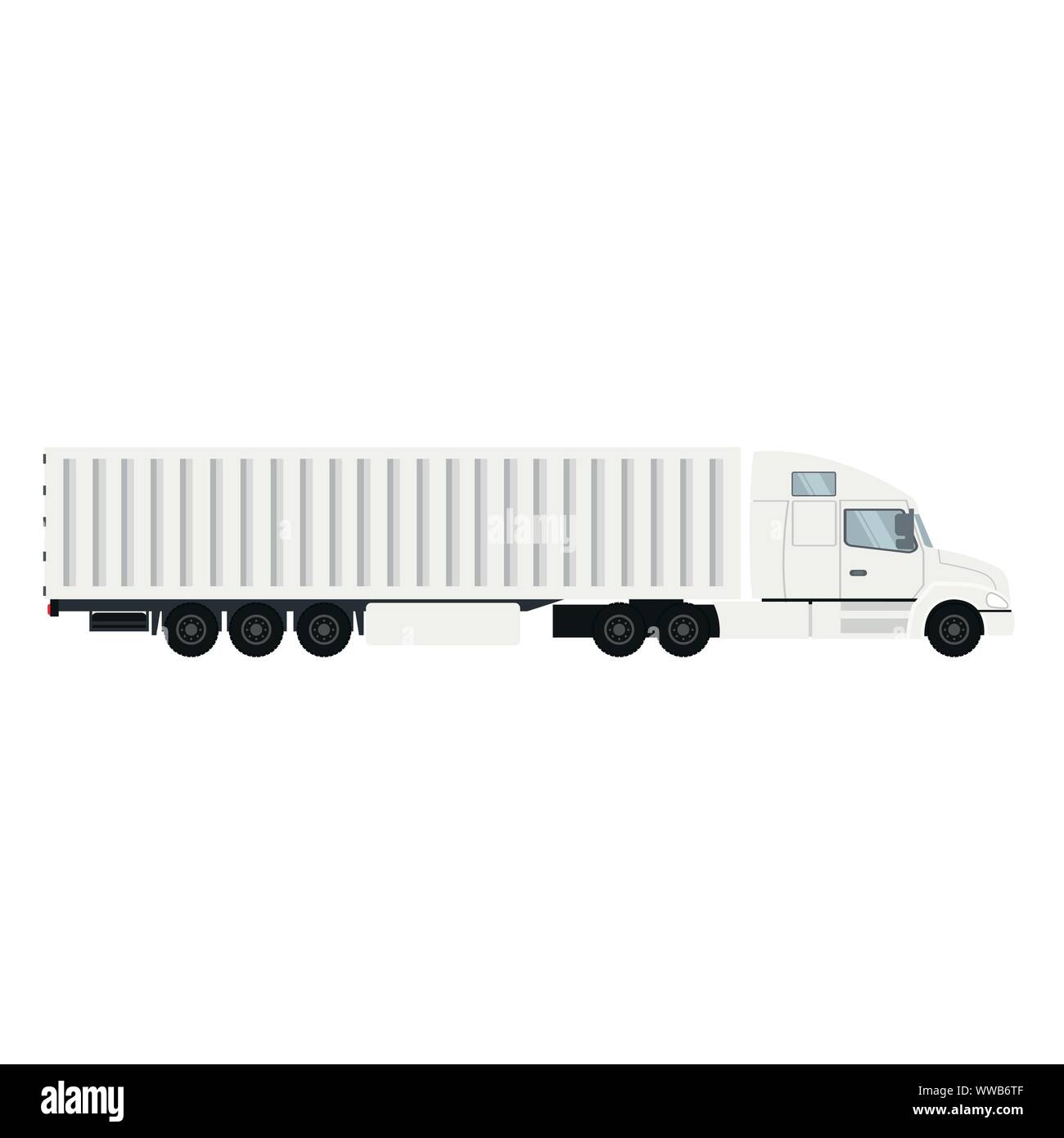 Camion remorque conteneurs pour l'exportation avec l'entreposage à froid. Véhicule de transport lourd Illustration de Vecteur Camion remorque conteneurs pour l'exportation avec l'entreposage à froid. Véhicule de transport lourd Illustration de Vecteur