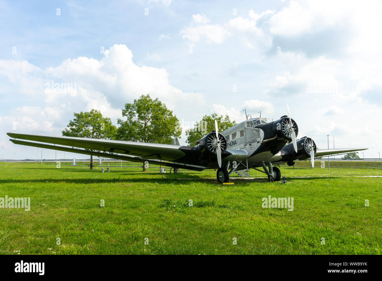 Junkers Ju 52 à l'aéroport de Munich Banque D'Images