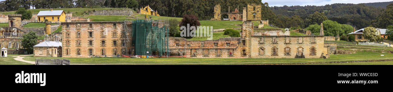 Panorama de la ville historique de Port Arthur, Tasmanie, Australie Banque D'Images