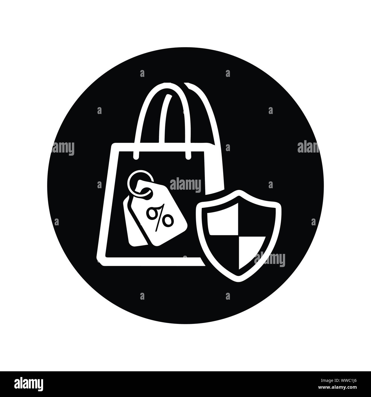 Beau design entièrement modifiable et l'icône d'achat sécurisé en ligne / Achat en sécurité pour les médias imprimés, commerciale, web ou n'importe quel type de projets de conception. Illustration de Vecteur