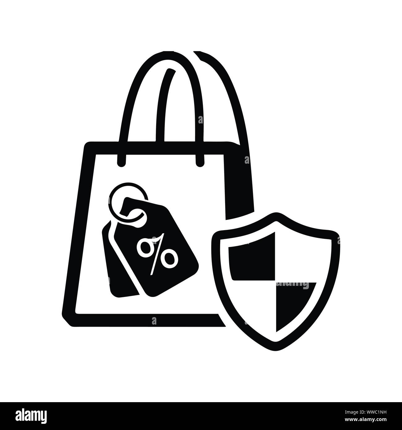 Beau design entièrement modifiable et l'icône d'achat sécurisé en ligne / Achat en sécurité pour les médias imprimés, commerciale, web ou n'importe quel type de projets de conception. Illustration de Vecteur