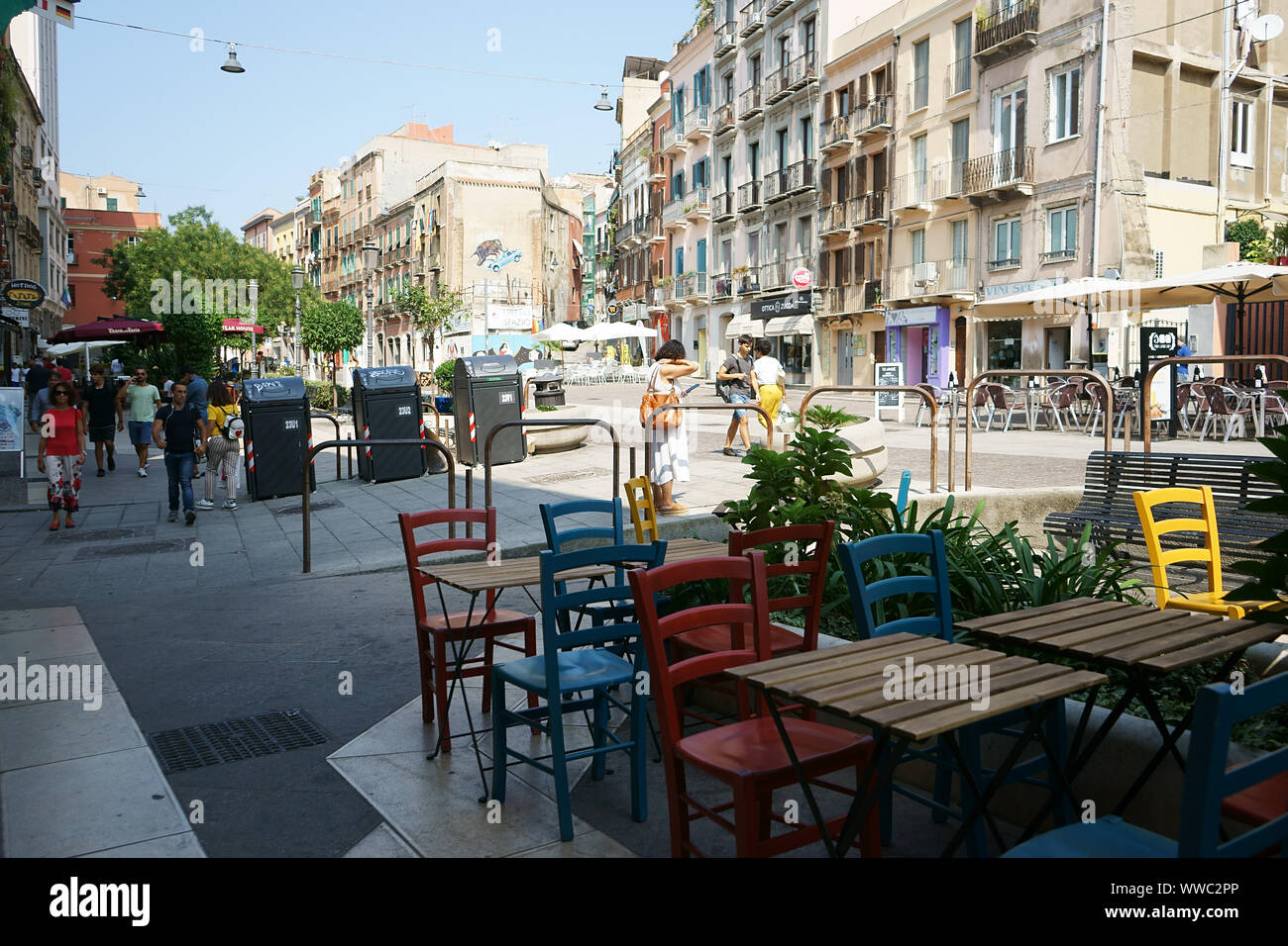 Rues de Cagliari, Sardaigne, Italie Banque D'Images Rues de Cagliari, Sardaigne, Italie Banque D'Images