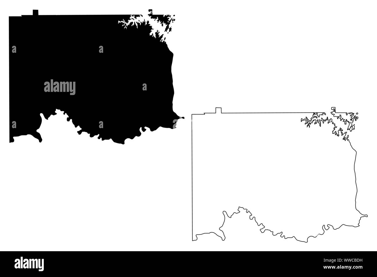 Monroe Comté (comtés de l'Alabama, Alabama, États-Unis d'Amérique,USA, États-Unis, US) map vector illustration, croquis gribouillis d'Elmore site Illustration de Vecteur