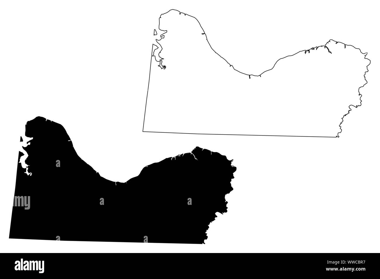 Comté de Colbert, Alabama (comtés de l'Alabama, États-Unis d'Amérique,USA, États-Unis, US) map vector illustration gribouillage, croquis Colbert la carte Illustration de Vecteur