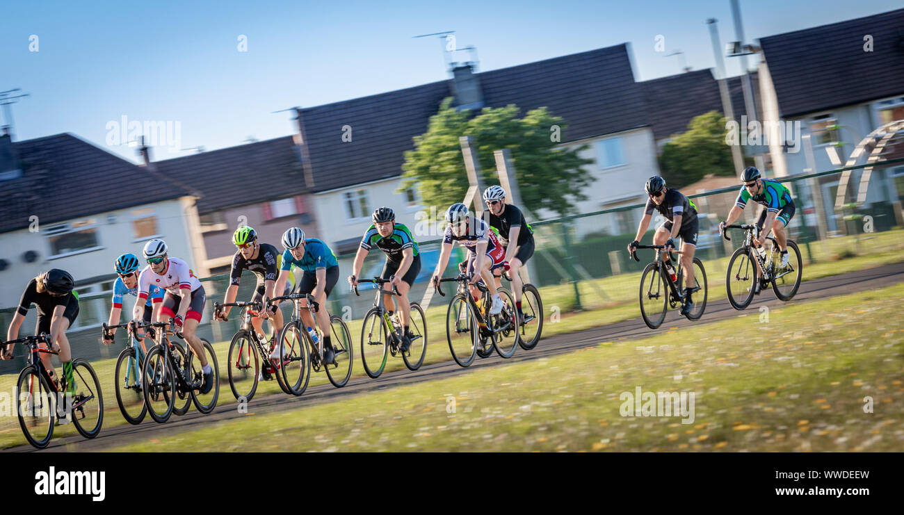 Cycle à Carlise Harraby sportive. Banque D'Images