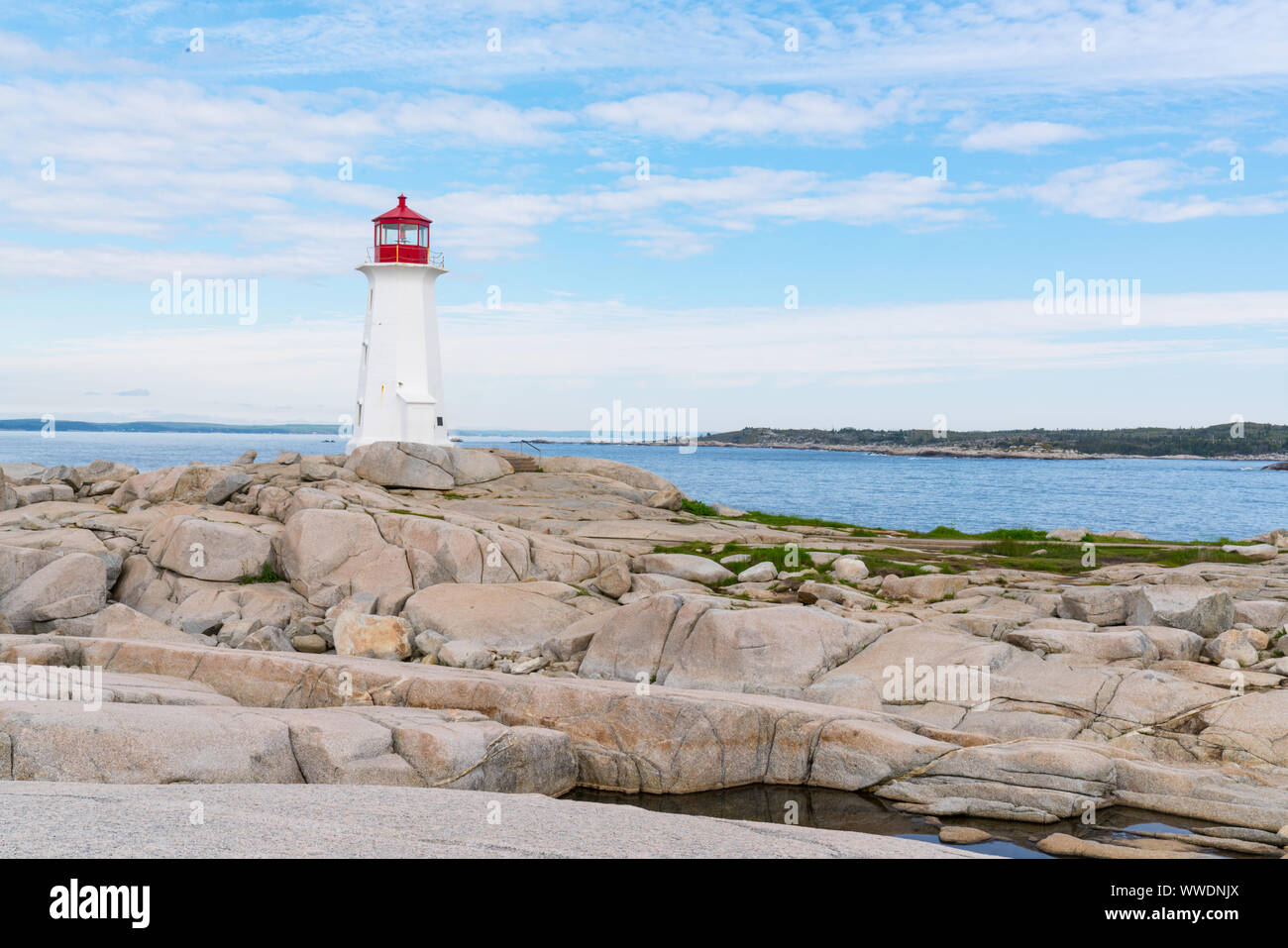 Peggy's Point Lighthouse, près de Peggy's Cove, Nova Scotia, Canada Banque D'Images