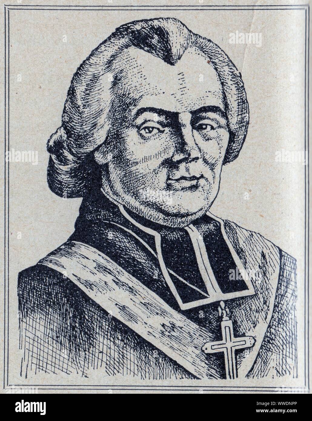 Mgr d'Argentré, évêque de Séez.1720-1805 Banque D'Images