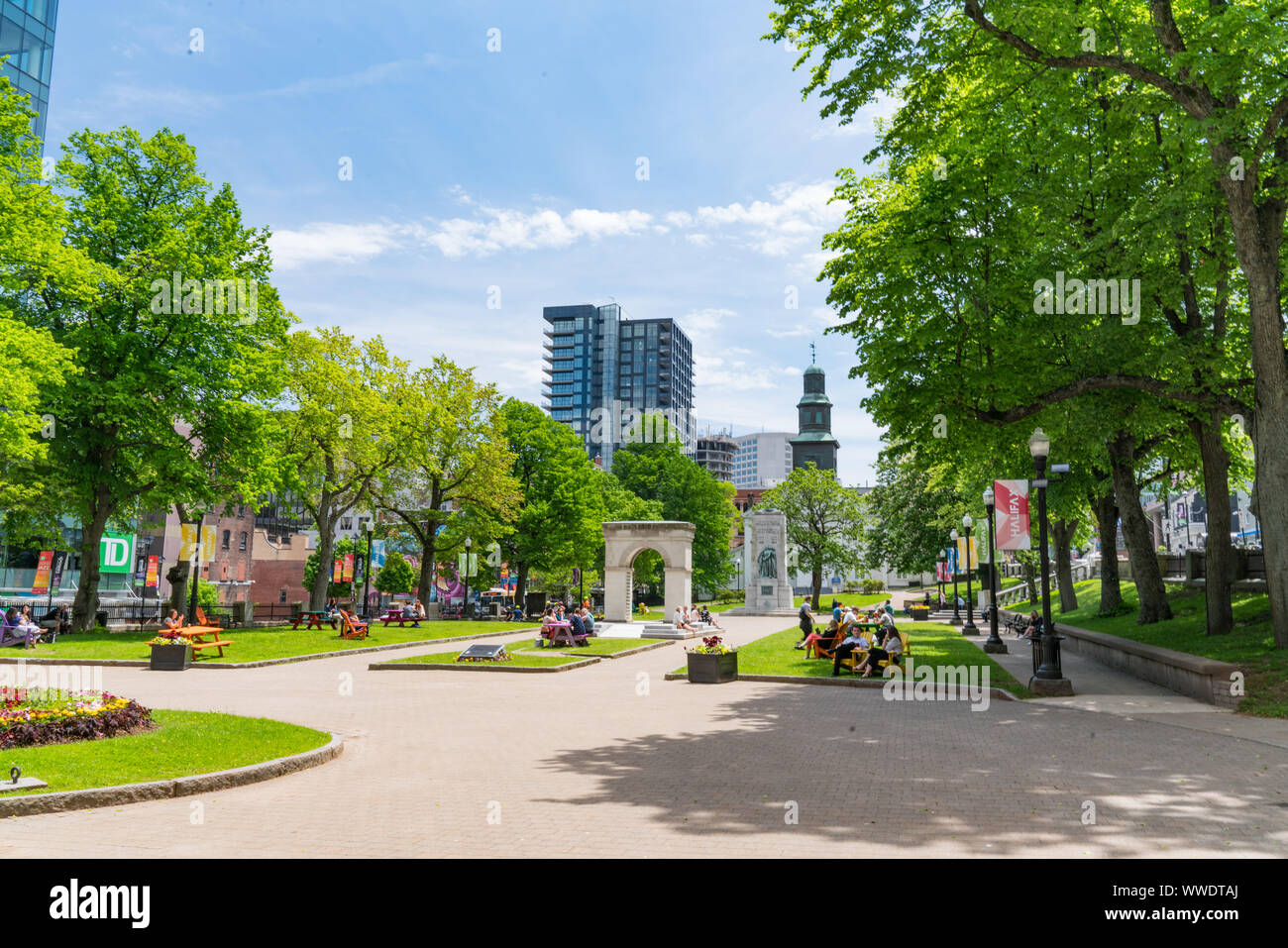 Halifax, Canada - le 19 juin 2019 : Grande Parade Square, au centre-ville de Halifax, Nouvelle-Écosse, Canada Banque D'Images