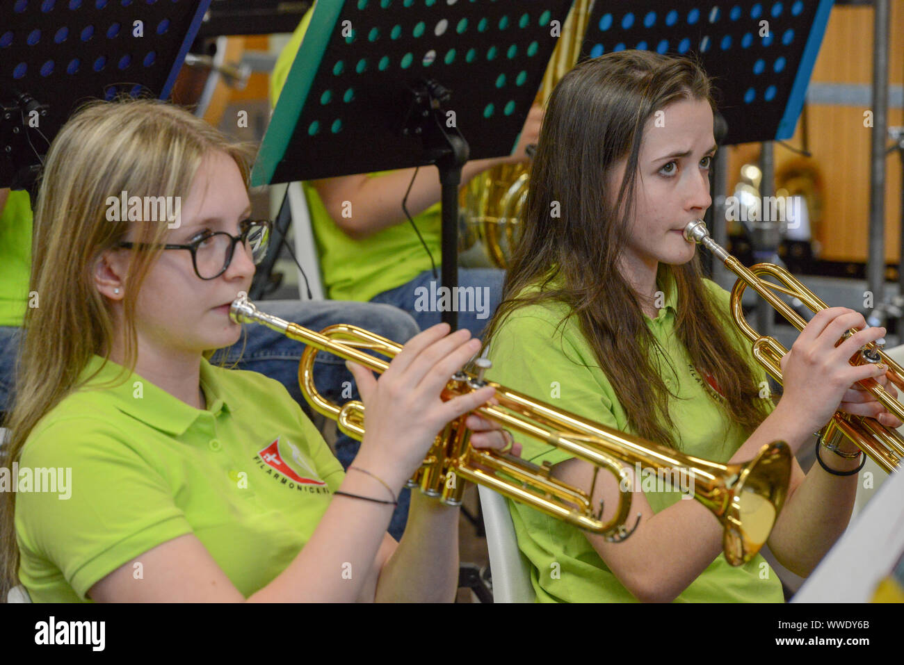 Lugano, Suisse - 13 mai 2019 : concert donné par des jeunes à Montagnola sur Suisse Banque D'Images